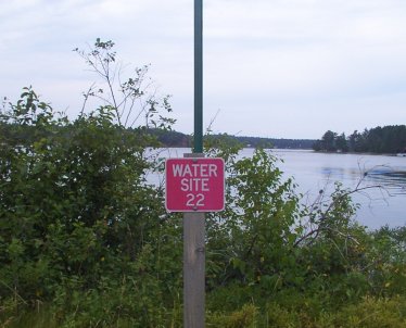 Water Site 22 sign